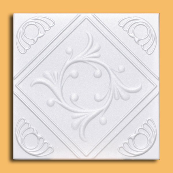 20"x20" Anet White Tile Ceiling Tiles (#R02)