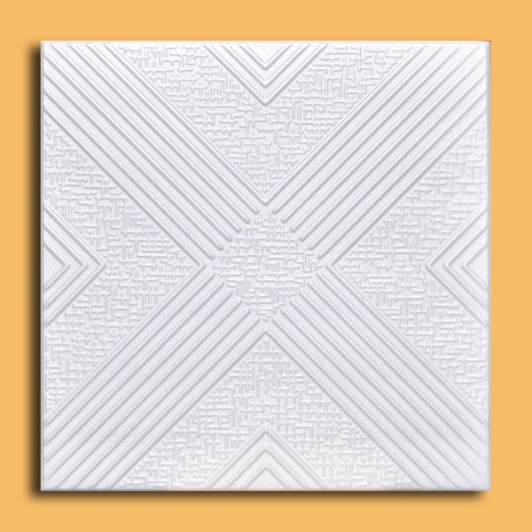 20"x20" Malta White Tile Ceiling Tiles