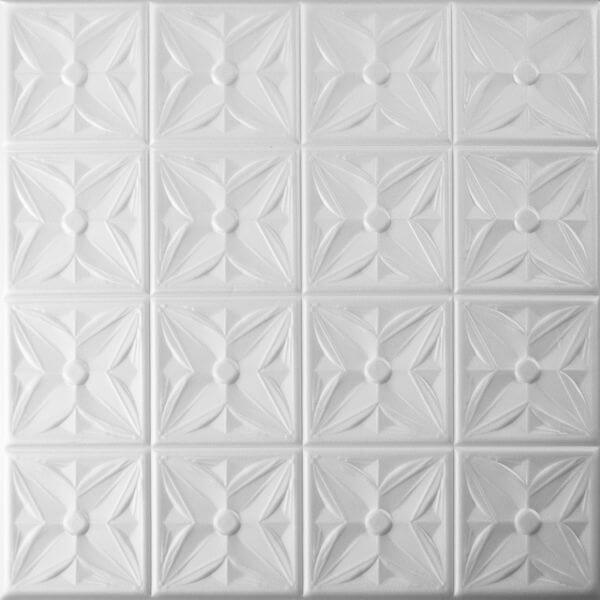 20"x20" Margaretta White Tile Ceiling Tiles (#R111)