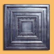 24″x24″ Antyx Antique Silver Black PVC 20mil Ceiling Tiles