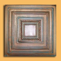 24″x24″ Antyx Antique Copper Patina PVC 20mil Ceiling Tiles