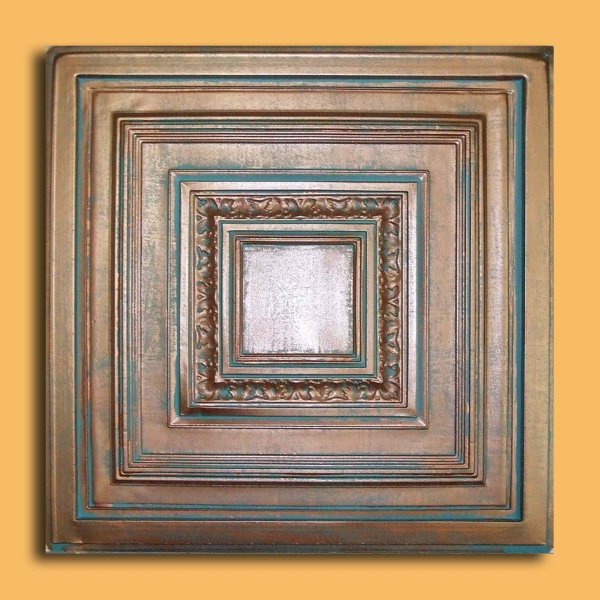 24"x24" Antyx Antique Copper Patina PVC 20mil Ceiling Tiles