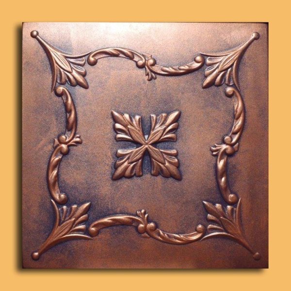 20"x20" Saratov Antique Copper Graphite Ceiling Tiles