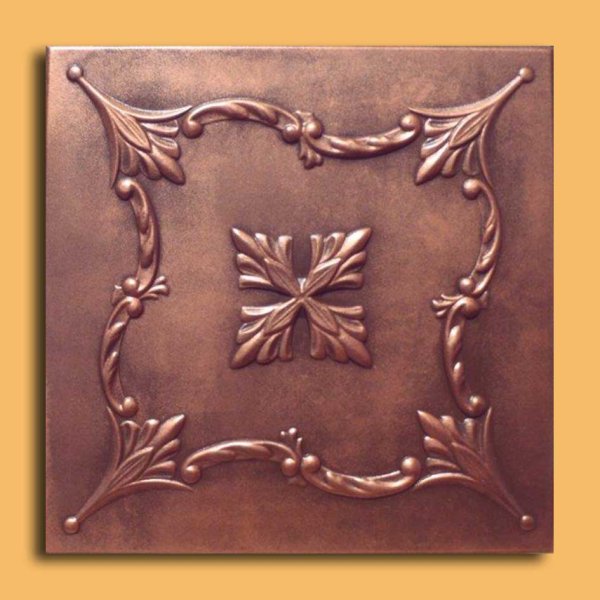 20"x20" Saratov Antique Copper Brown Ceiling Tiles