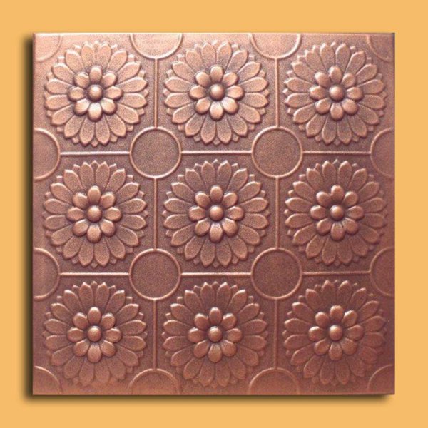 20"x20" Odessa Antique Copper Brown Ceiling Tiles