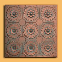 20″x20″ Odessa Antique Copper Patina Ceiling Tiles