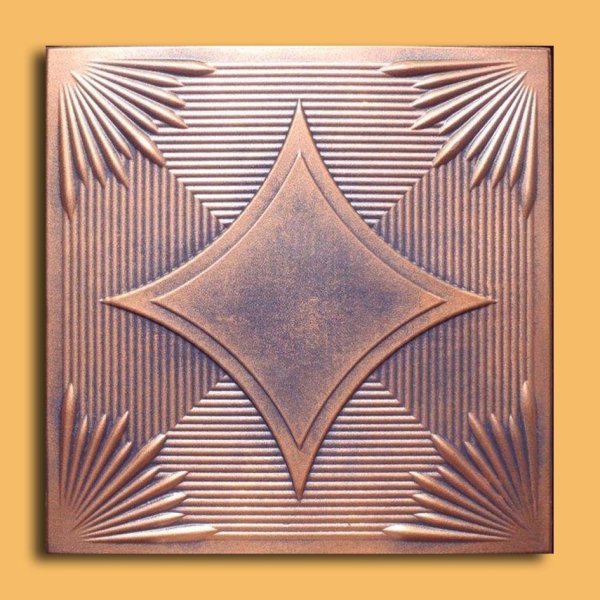 20"x20" Yerevan Antique Copper Graphite Ceiling Tiles