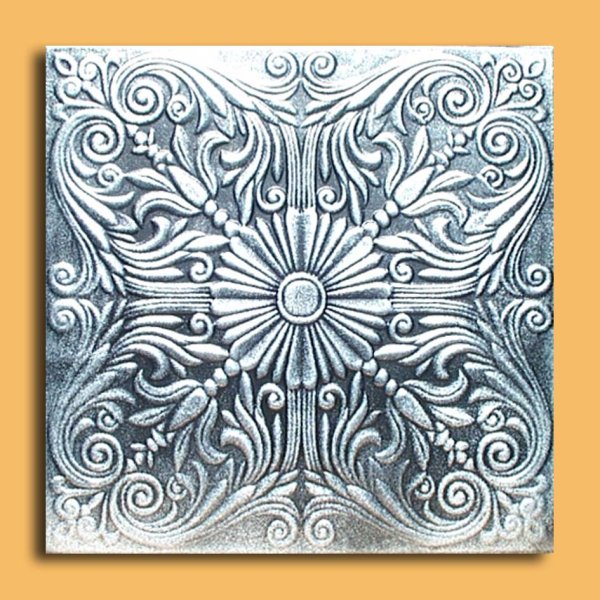 20"x20" Astana Antique Silver Black Ceiling Tiles