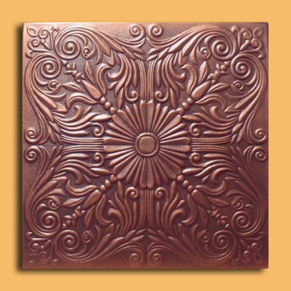 20"x20" Astana Antique Copper Brown Ceiling Tiles