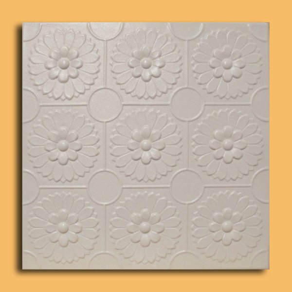 20"x20" Odessa Antique White Tile Ceiling Tiles