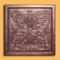 24″x24″ Astana Antique Copper Black PVC 20mil Ceiling Tiles