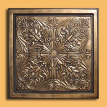 24″x24″ Astana Antique Gold Black PVC 20mil Ceiling Tiles