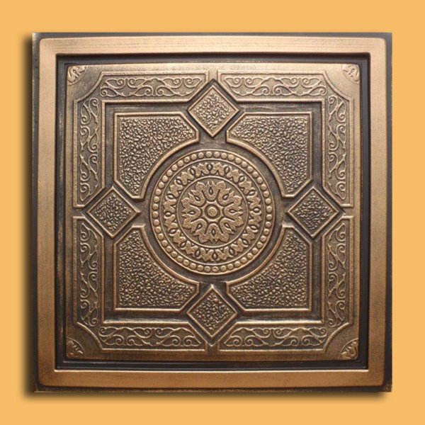 24"x24" Lima Antique Bronze Black PVC 20mil Ceiling Tiles