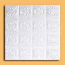 20″x20″ Karaganda White Tile Ceiling Tiles (#R140)