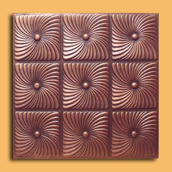 20"x20" Prato Antique Copper Brown Ceiling Tiles