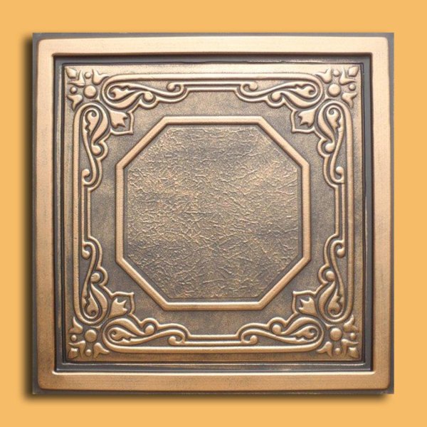 24"x24" Lisbona Antique Bronze Black PVC 20mil Ceiling Tiles