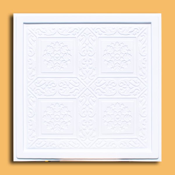 24"x24" Ankara White PVC 20mil Ceiling Tiles