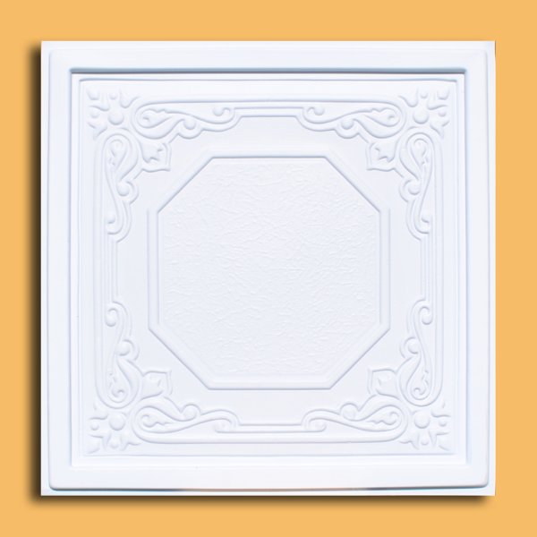 24"x24" Lisbona White PVC 20mil Ceiling Tiles