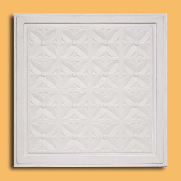 24"x24" Margaretta White PVC 20mil Ceiling Tiles