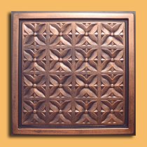 24″x24″ Margaretta Antique Copper Black PVC 20mil Ceiling Tiles