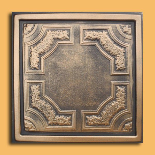 24"x24" Caracas Antique Bronze Black PVC 20mil Ceiling Tiles