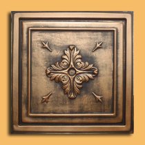 24″x24″ Barok Antique Bronze Black PVC 20mil Ceiling Tiles