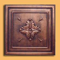 24″x24″ Barok Antique Copper Black PVC 20mil Ceiling Tiles