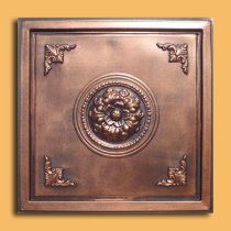 24″x24″ Verona-B Antique Copper Black PVC 20mil Ceiling Tiles