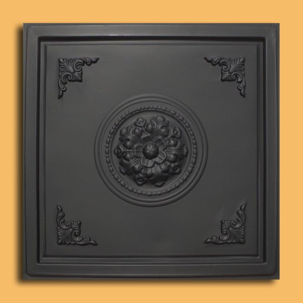 24"x24" Verona-B Black PVC 20mil Ceiling Tiles