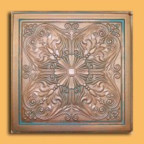 24″x24″ Astana Antique Copper Patina PVC 20mil Ceiling Tiles