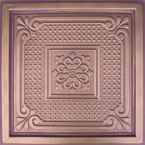24″x24″ Vienna Antique Copper Brown PVC 20mil Ceiling Tiles