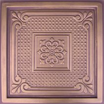 24"x24" Vienna Antique Copper Brown PVC 20mil Ceiling Tiles