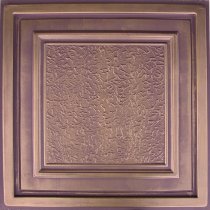 24″x24″ Zeta Antique Copper Brown PVC 20mil Ceiling Tiles