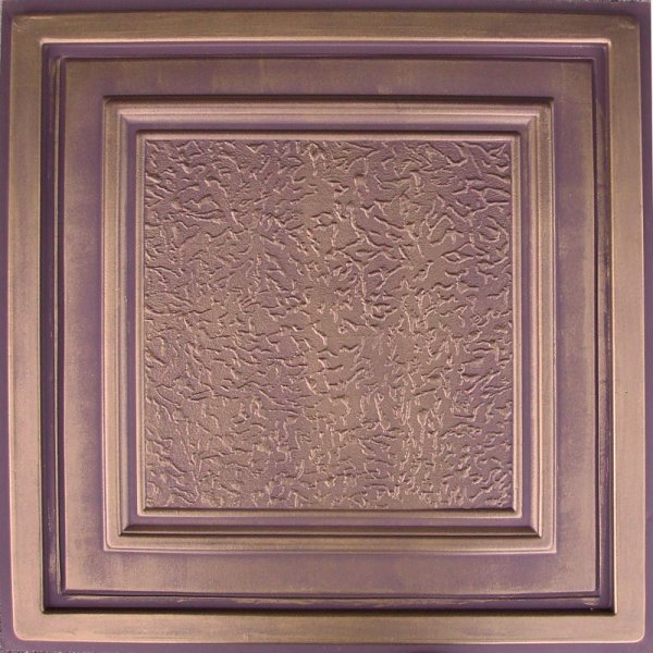 24"x24" Zeta Antique Copper Brown PVC 20mil Ceiling Tiles