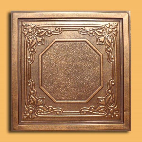 24"x24" Lisbona Antique Bronze Brown PVC 20mil Ceiling Tiles