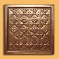 24″x24″ Margaretta Antique Bronze Brown PVC 20mil Ceiling Tiles