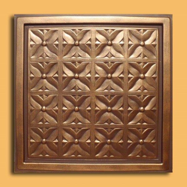 24"x24" Margaretta Antique Bronze Brown PVC 20mil Ceiling Tiles