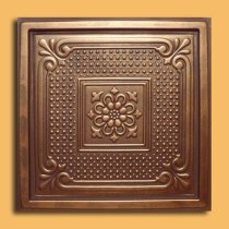 24″x24″ Vienna Antique Bronze Brown PVC 20mil Ceiling Tiles