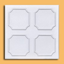 20″x20″ Alfa White Tile Ceiling Tiles (#R01)