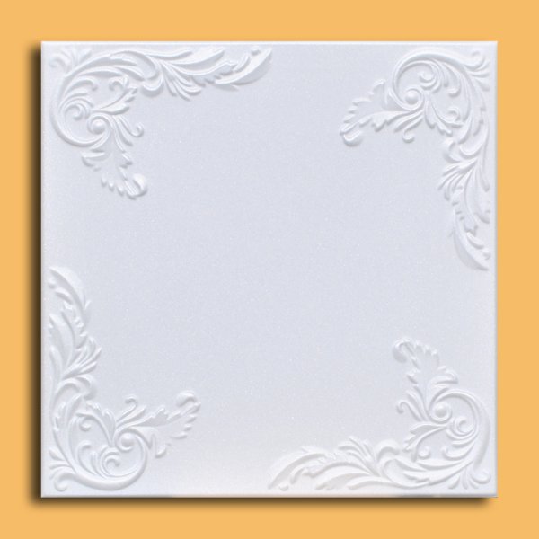 20"x20" Marseille White Tile Ceiling Tiles