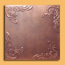 20″x20″ Marseille Antique Copper Brown Ceiling Tiles