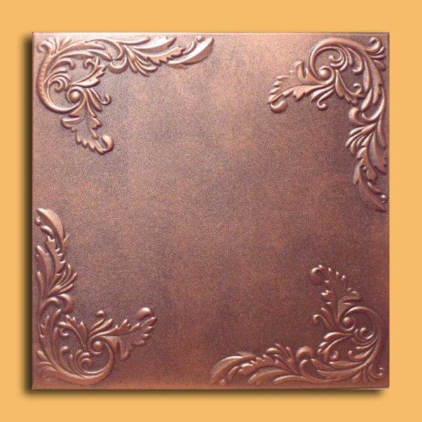 20"x20" Marseille Antique Copper Brown Ceiling Tiles