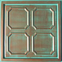 24″x24″ Alfa Antique Copper Patina PVC 20mil Ceiling Tiles