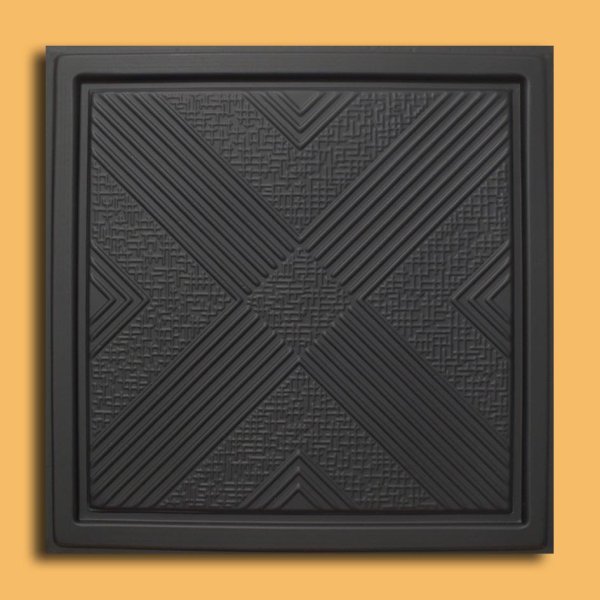 24"x24" Malta Black PVC 20mil Ceiling Tiles