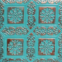 20x20″ Ankara Accent Copper Patina PVC 20mil Ceiling Tiles