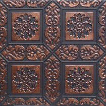 20x20″ Ankara Accent Copper Black PVC 20mil Ceiling Tiles