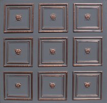 20x20″ Rococo Accent Copper Black PVC 20mil Ceiling Tiles