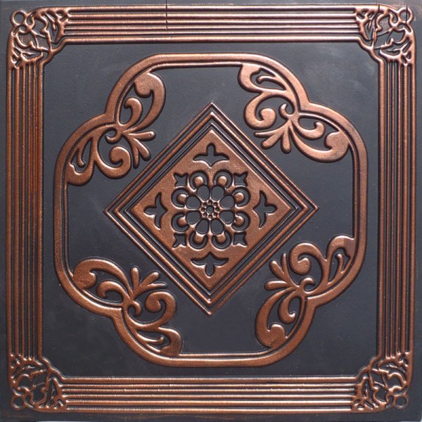 20x20" Ostrava Accent Copper Black PVC 20mil Ceiling Tiles