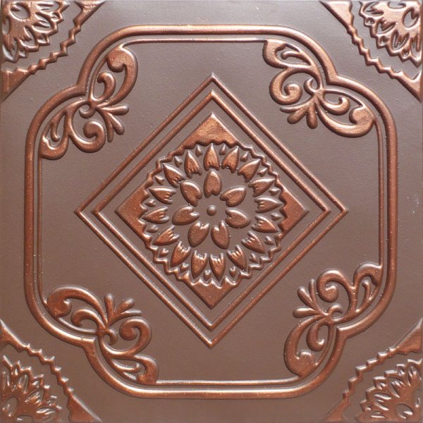 20x20" Deli Accent Copper Brown PVC 20mil Ceiling Tiles