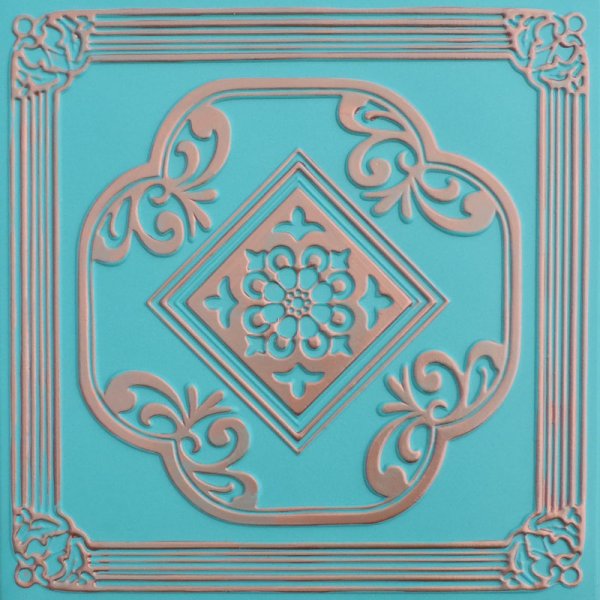 20x20" Ostrava Accent Copper Patina PVC 20mil Ceiling Tiles